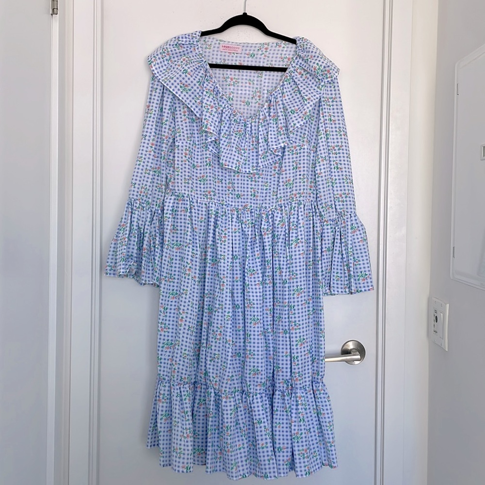 Gingham Cottage Core Ruffle Dress